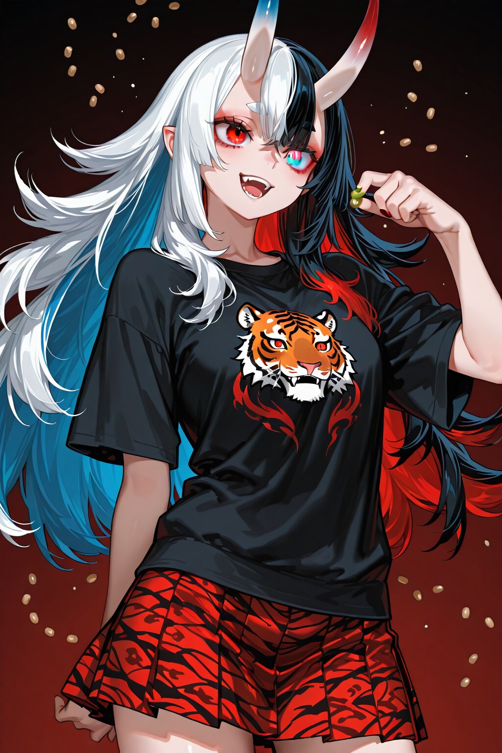 半鬼半人　豆を蒔く(虎柄のTシャツとは言ったけど…)