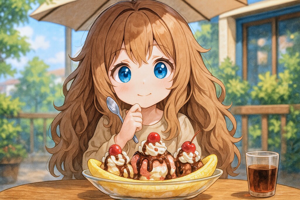 アメリカのフェスでたくさん食べる小さな女の子