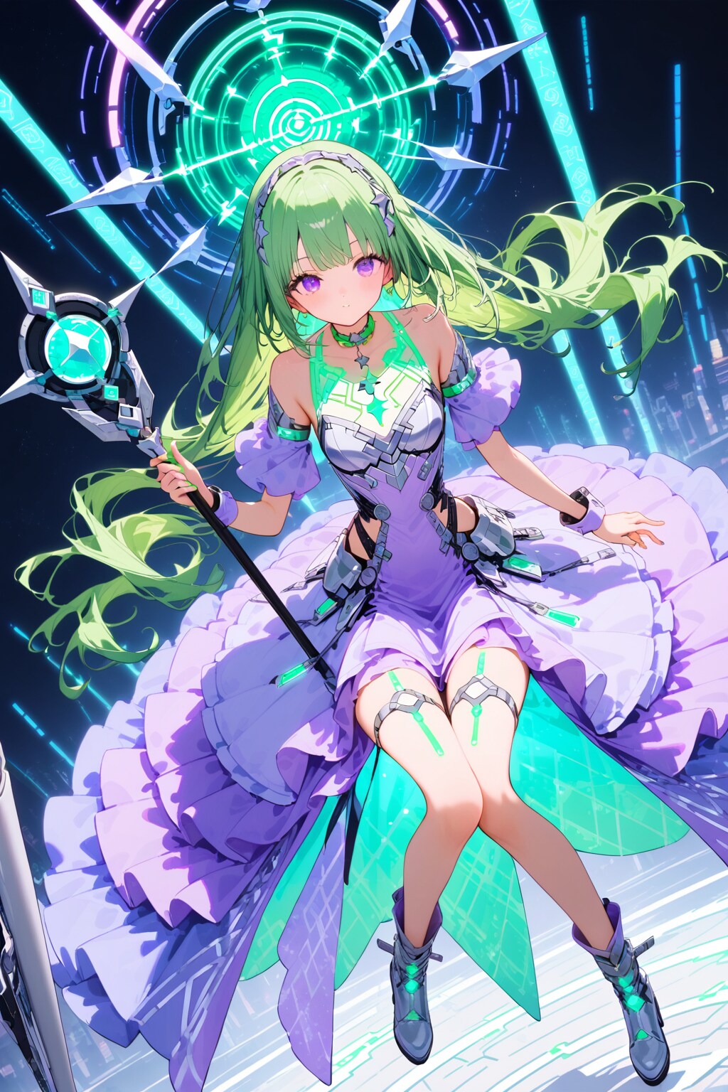 マジックサイバーロリータコーデ | の人気AIイラスト・グラビア