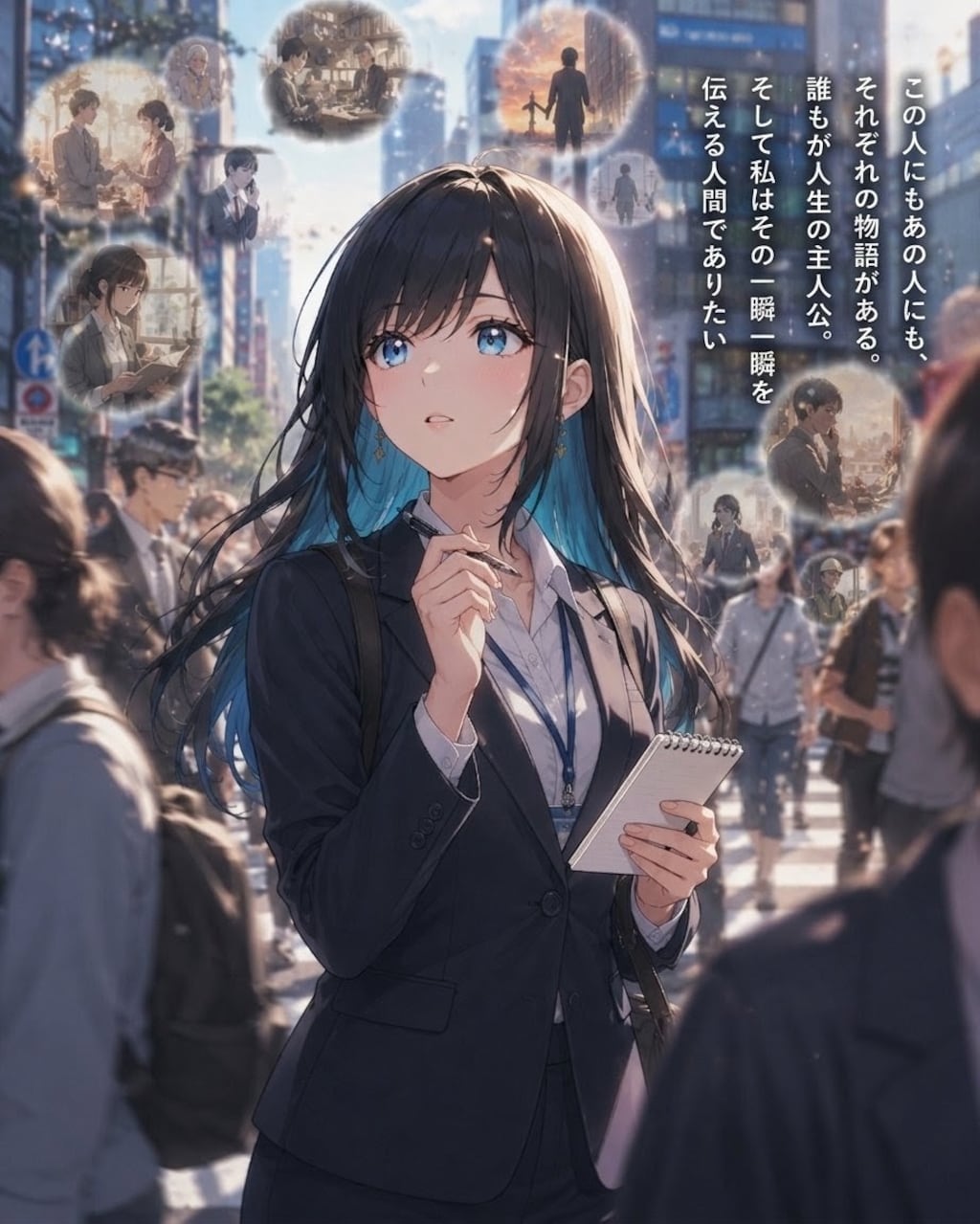 取材をする目菜美さん