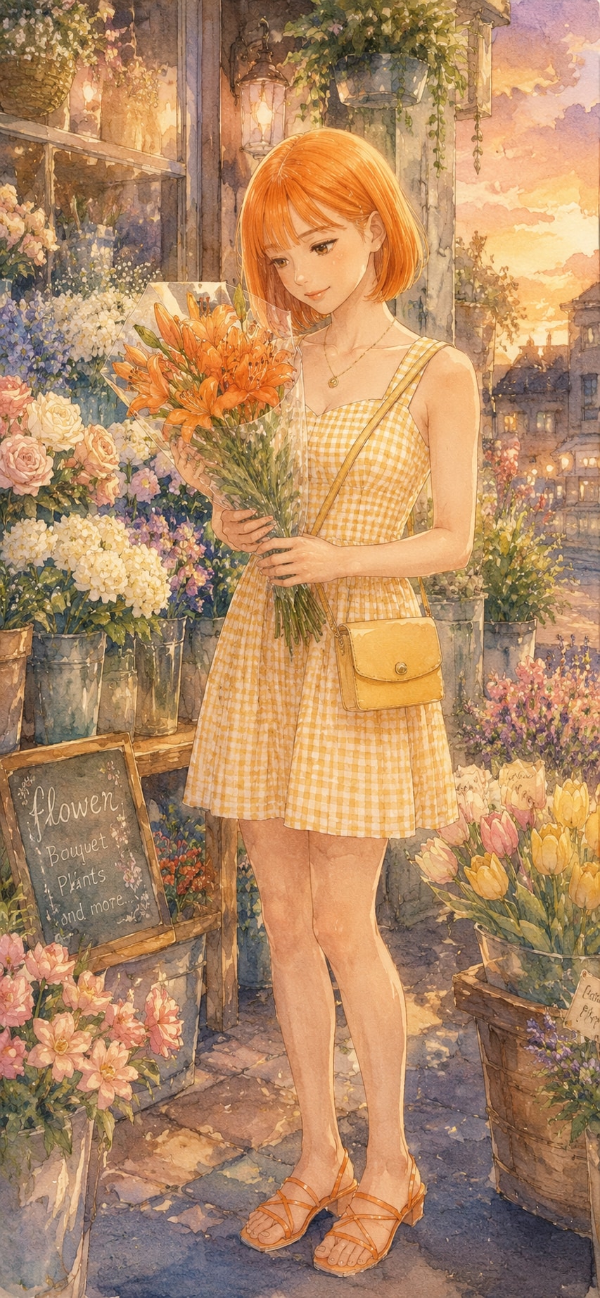 ヒメユリを買うマリちゃん♪