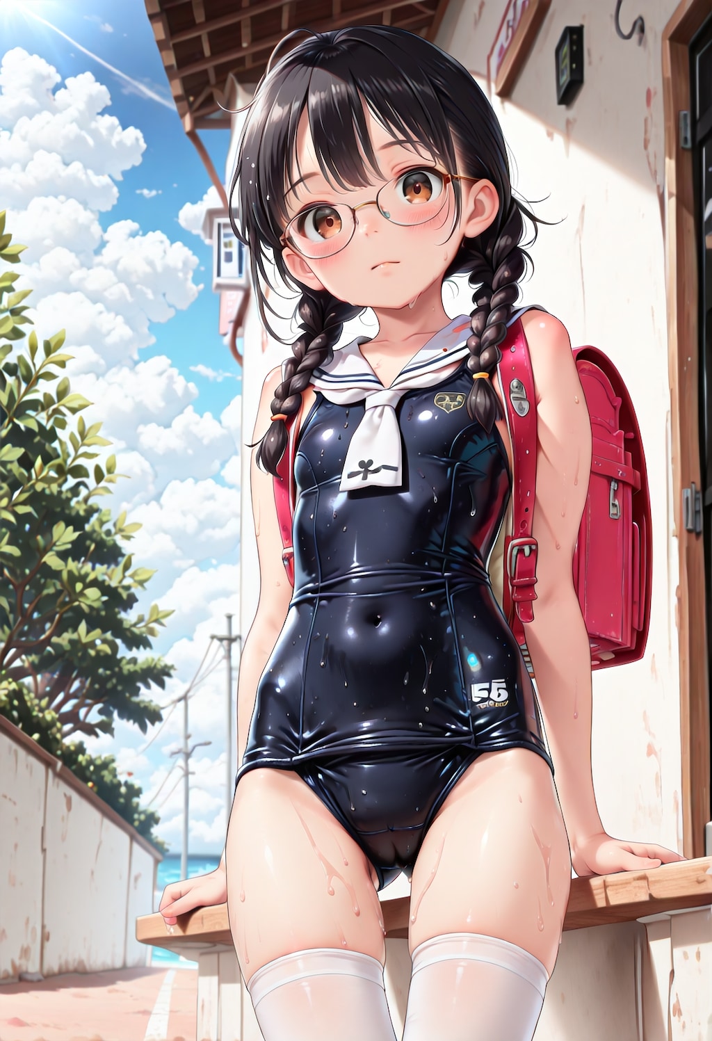 スリーブレス学園初等部制服(beret mix RA - v4.0)