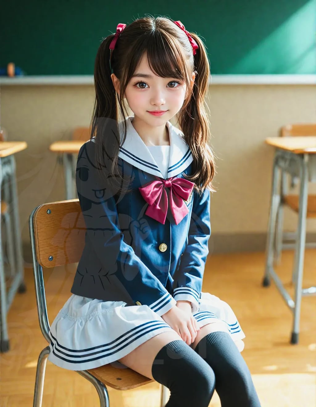 セーラーブレザー制服の愛子