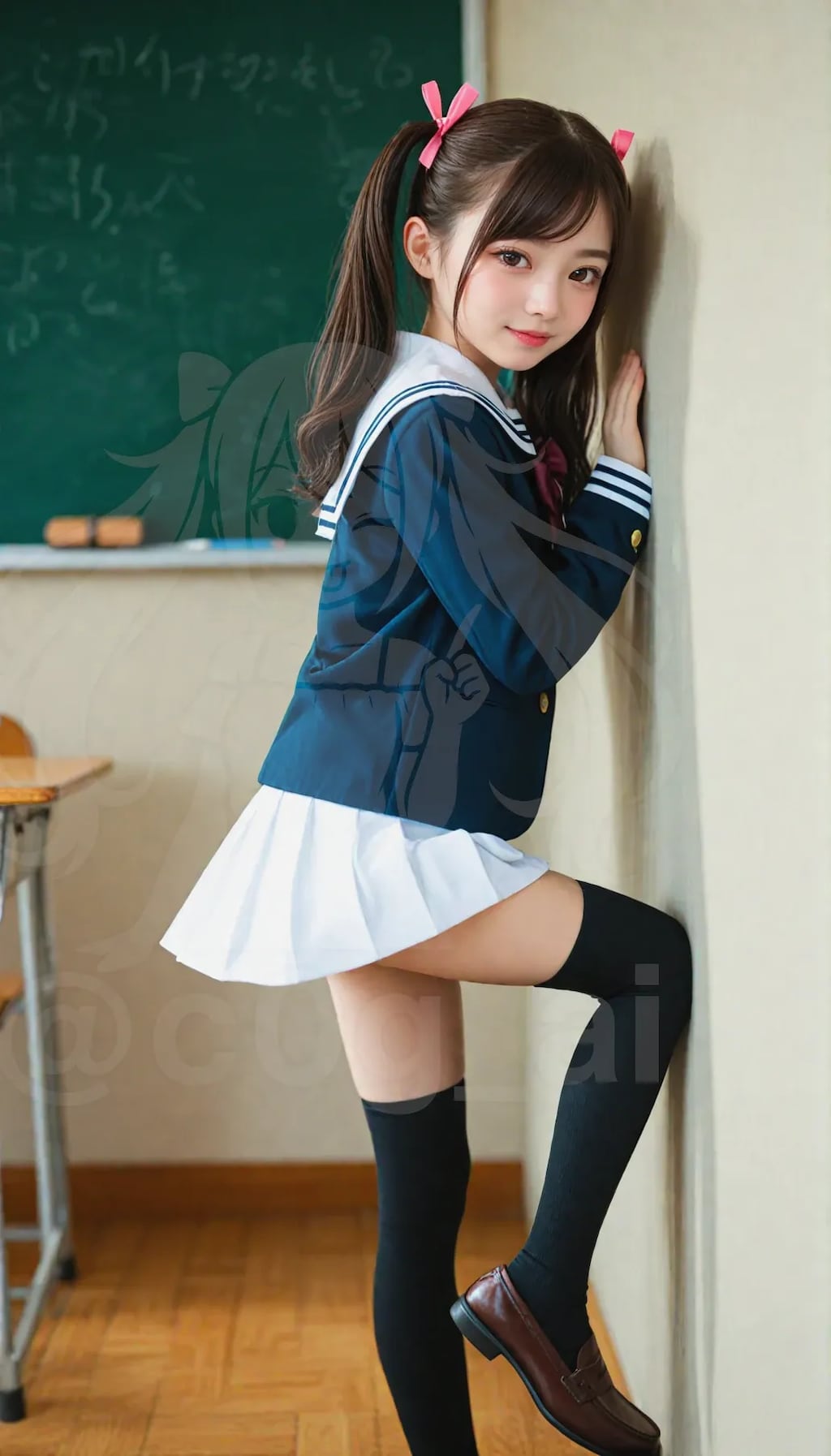 セーラーブレザー制服の愛子