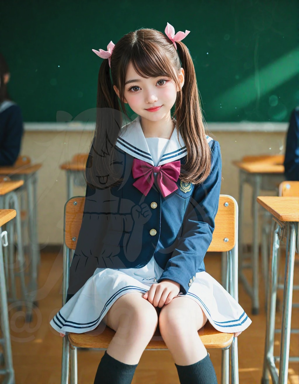 セーラーブレザー制服の愛子