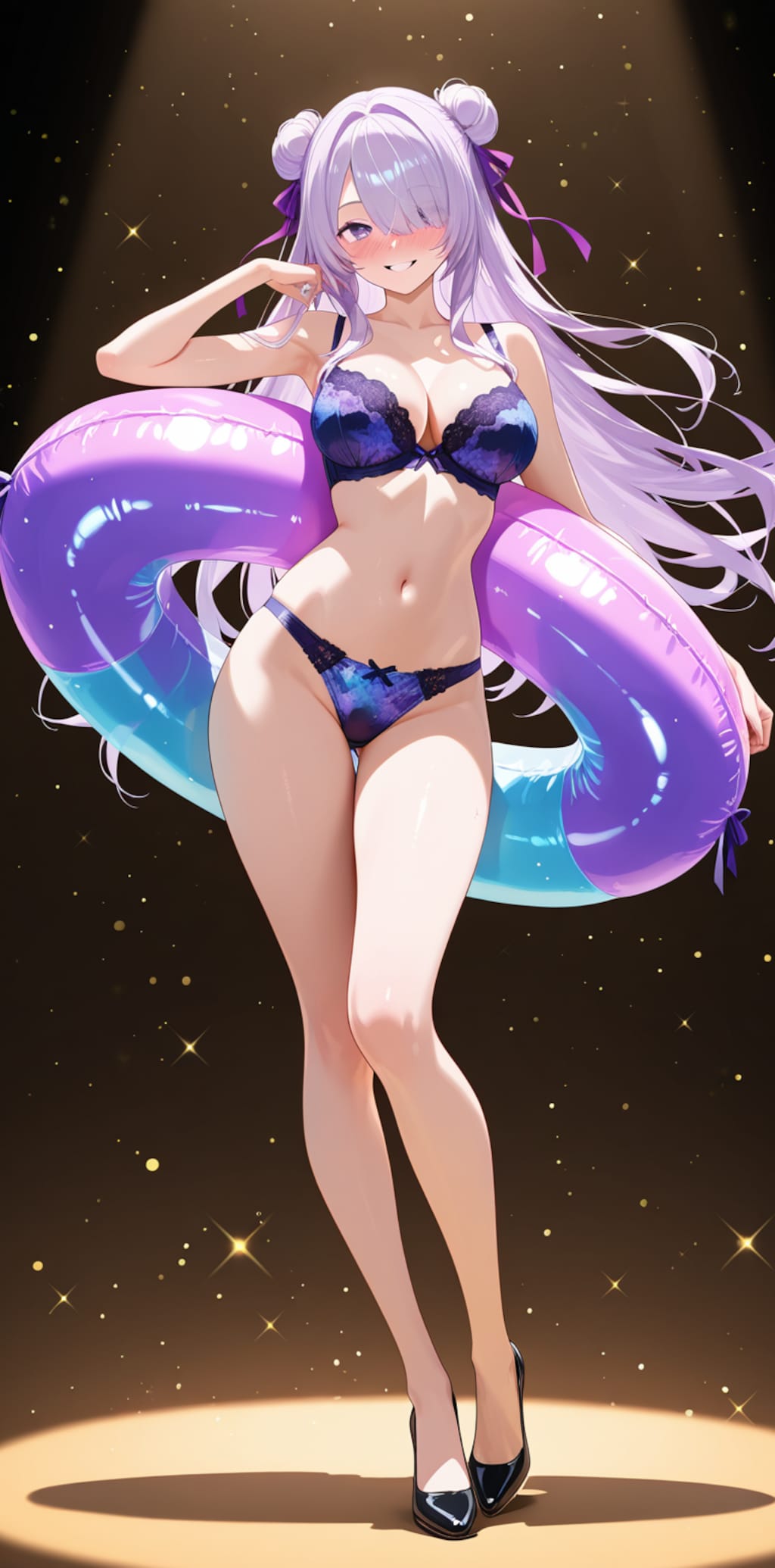 ステージで見つけた脚がセクシーなお姉さん♡
