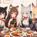 トンカツを作るみことちゃんと食べるうちの子 2枚目