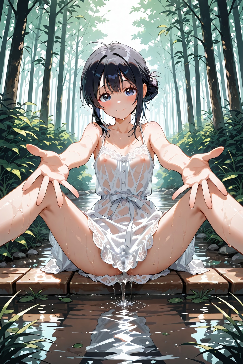びしょ濡れ女の子⑤