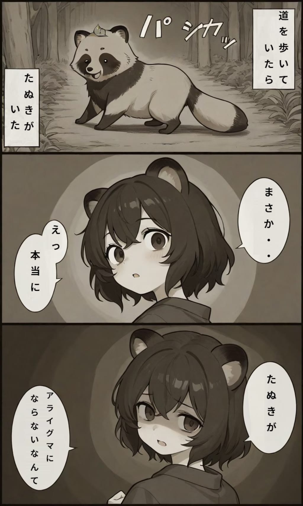 [せりふいれたよ]たぬき