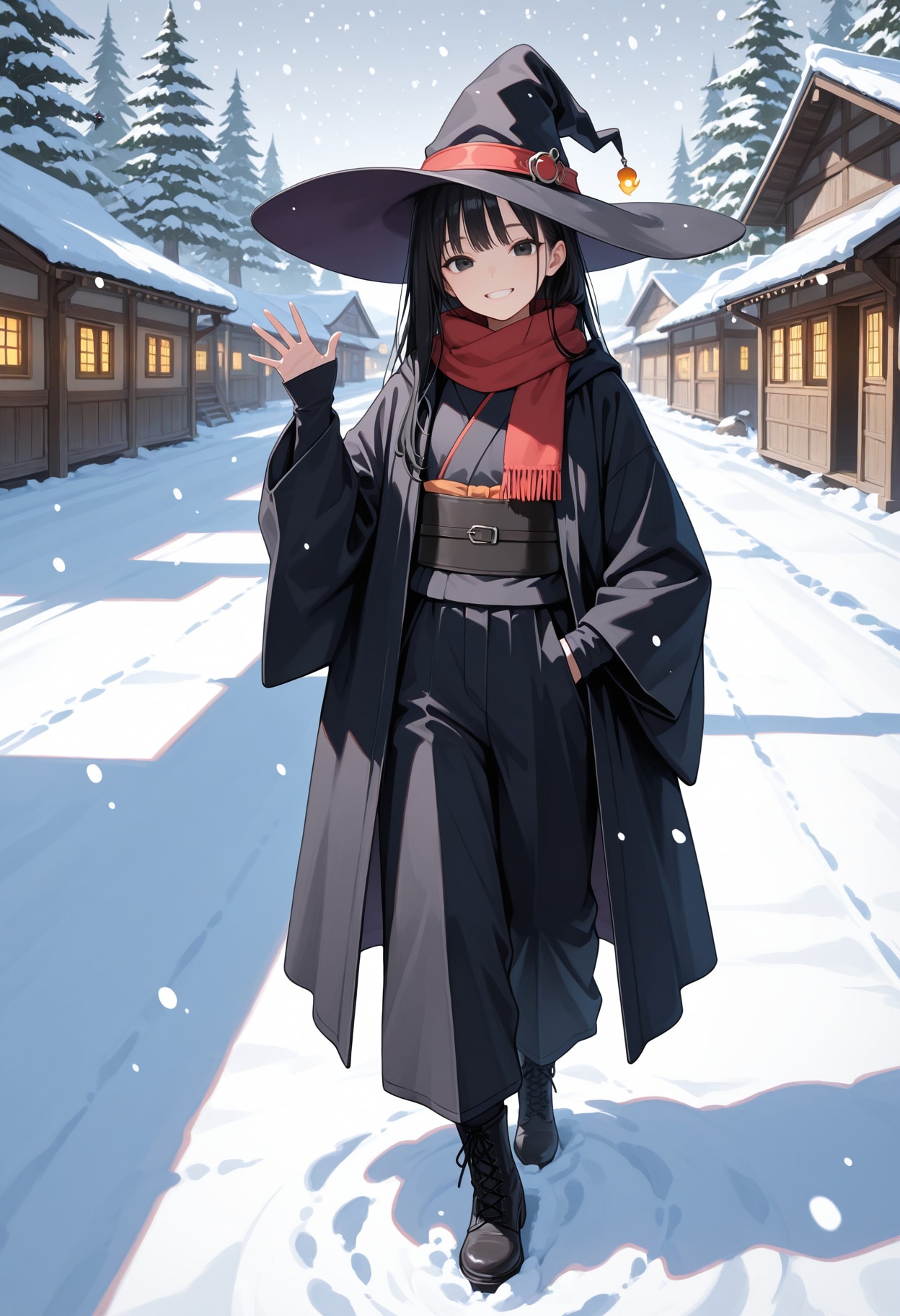 雪の村と魔女さん