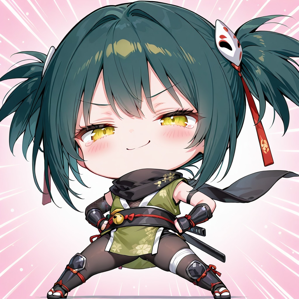 忍務完了のポーズ！