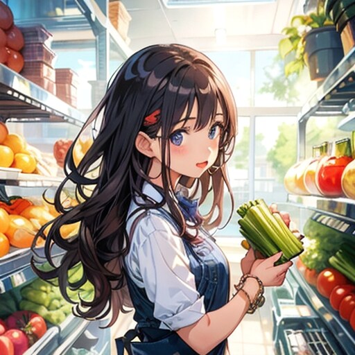 野菜売り場 | の人気AIイラスト・グラビア