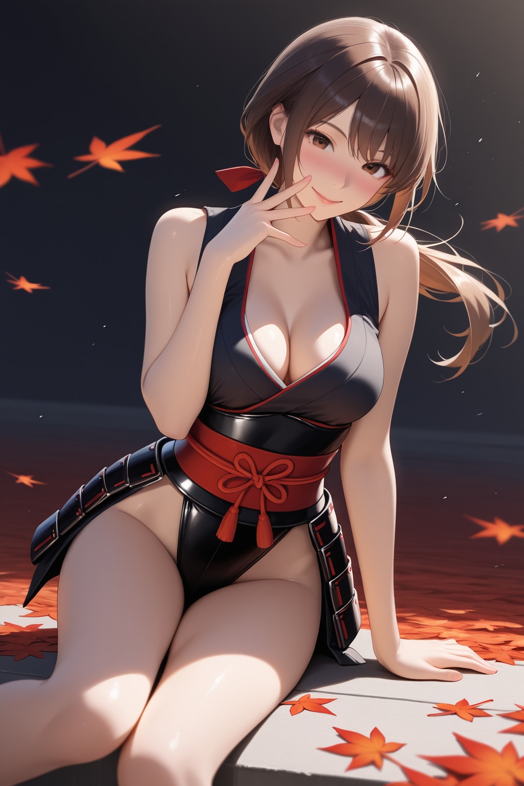 くノ一ルックのお姉さん♡