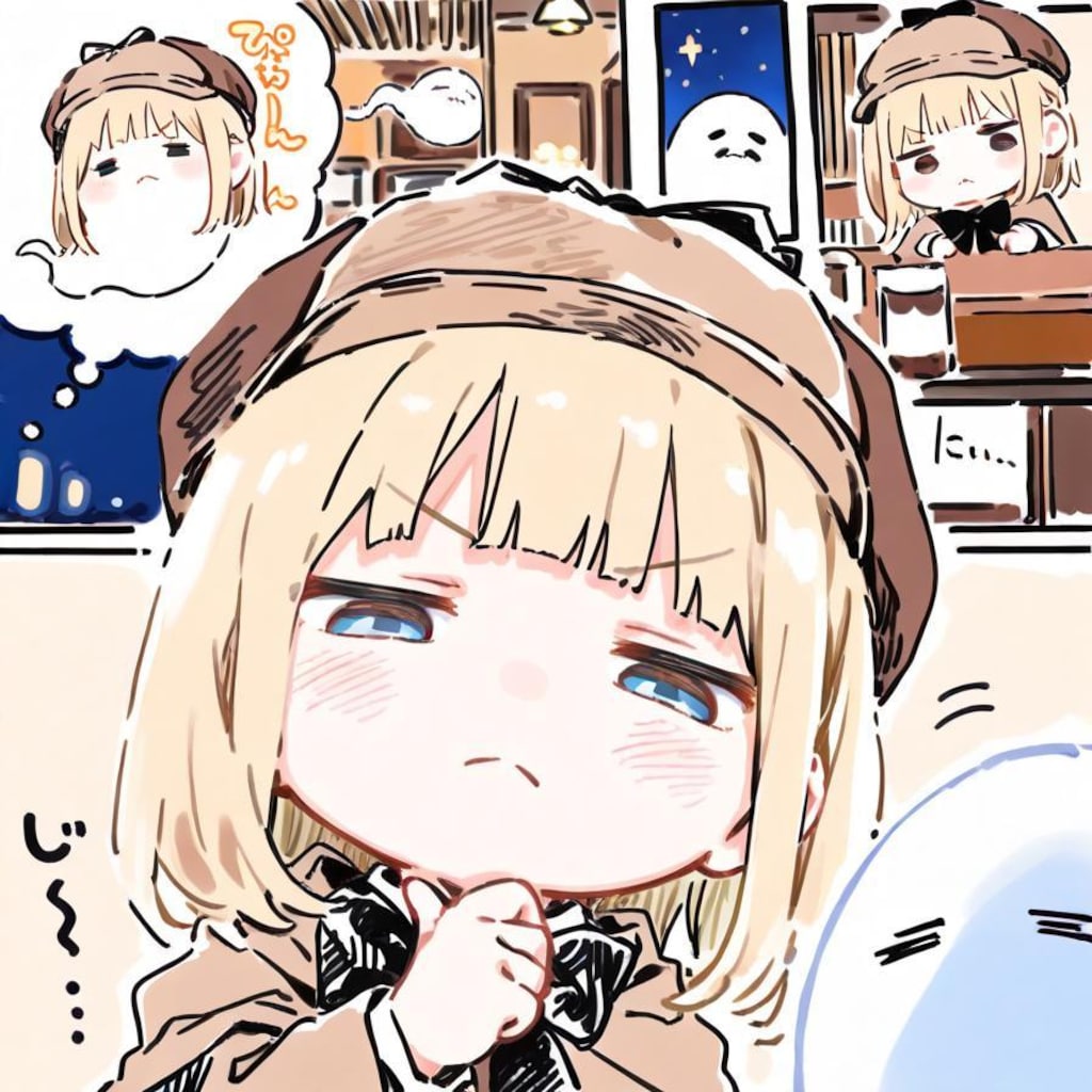 ( -ω-)事件のカギはおピッツァにあるハズや…🍕👻