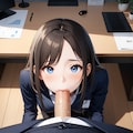 おしゃぶりフェラ27【under the table】【２．新入女子社員のことを聞いている間の秘書の仕事】 4枚目