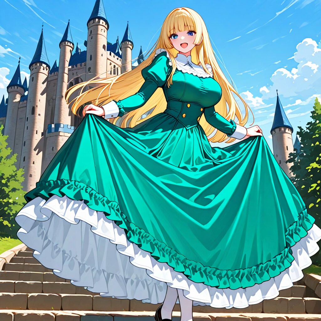 東洋の、ヒメカット？とかいう髪型にしてみましたの。