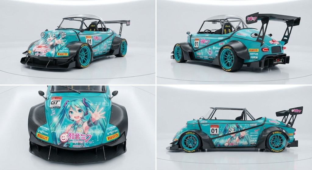初音ミクメッサーシュミットレーシングカー