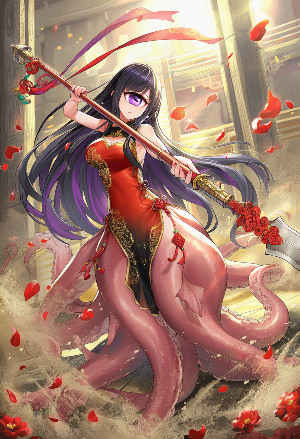 単眼スキュラ　槍を構える