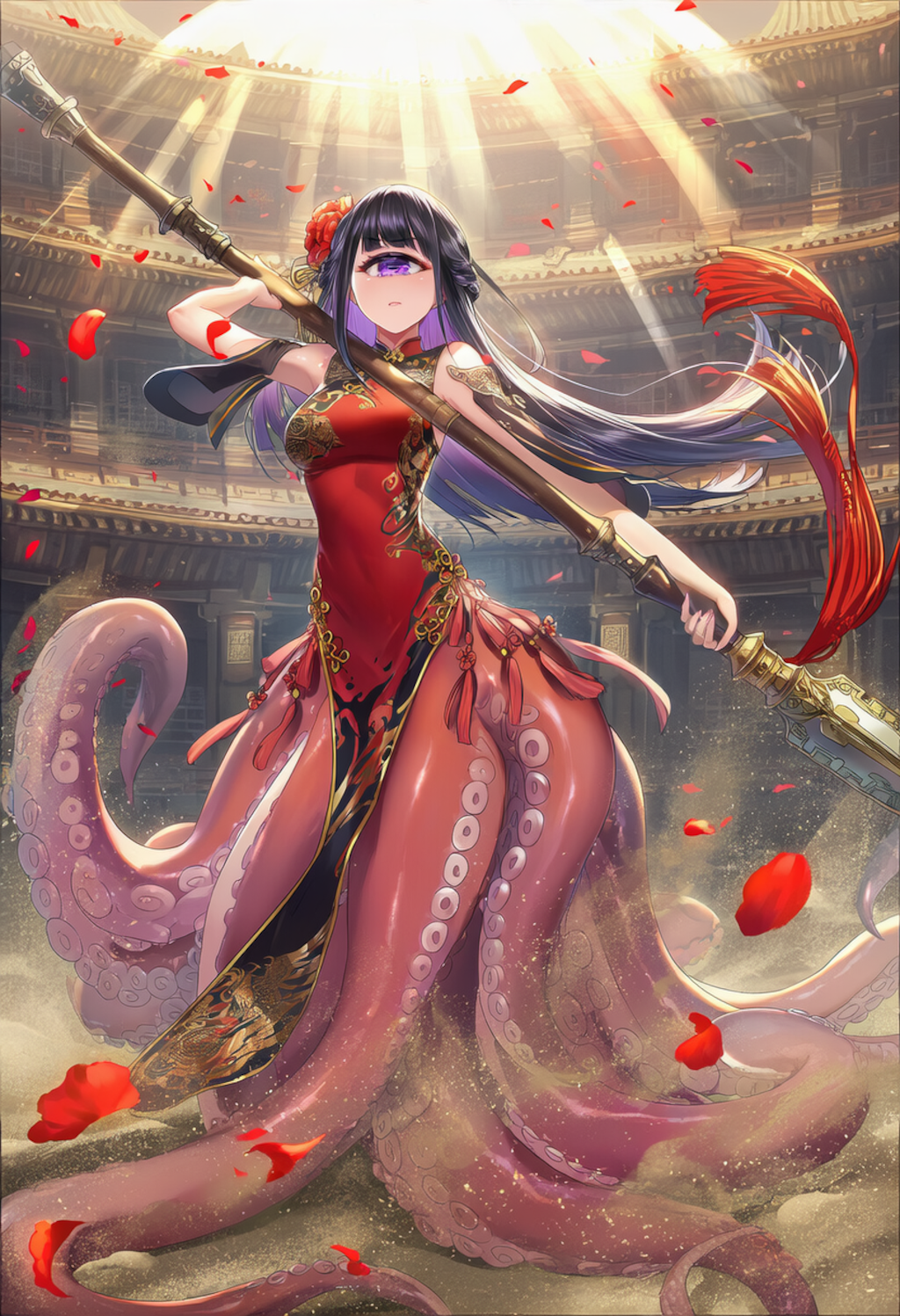 単眼スキュラ　槍を構える