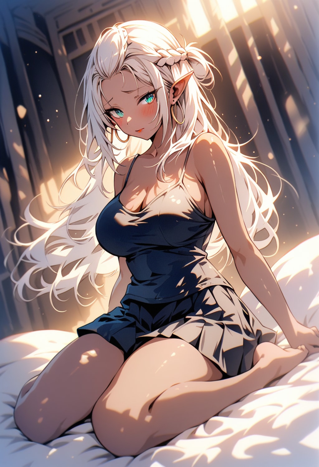 ベッドでお座りDays