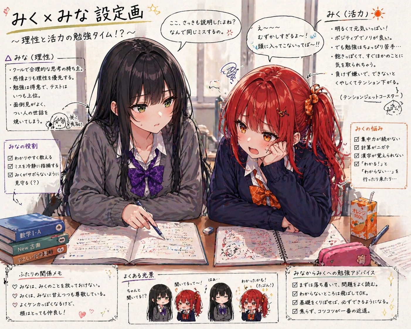 うちの子絡みシーン「みな×みく」 | の人気AIイラスト・グラビア
