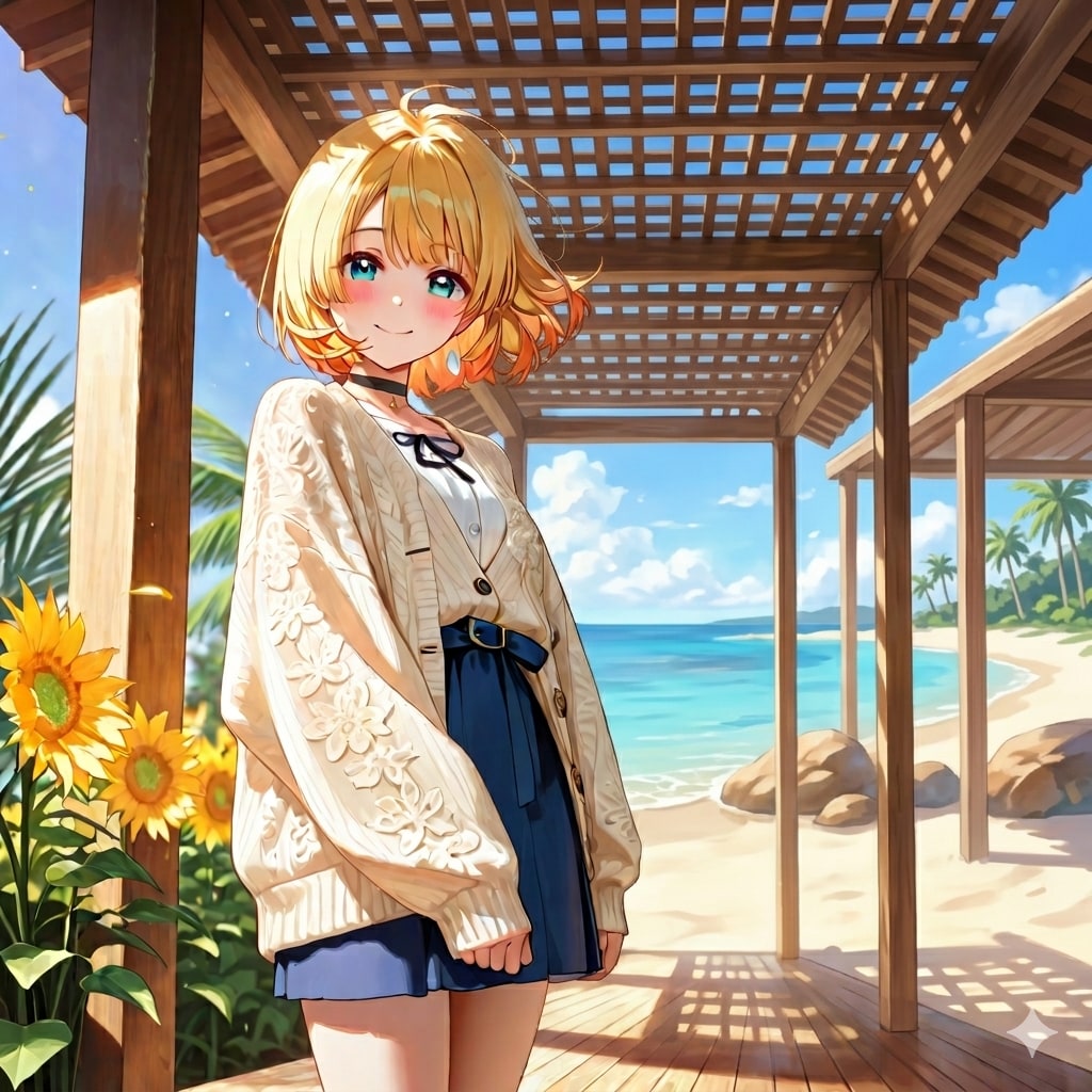 夏影に揺れる、君と和モダン。