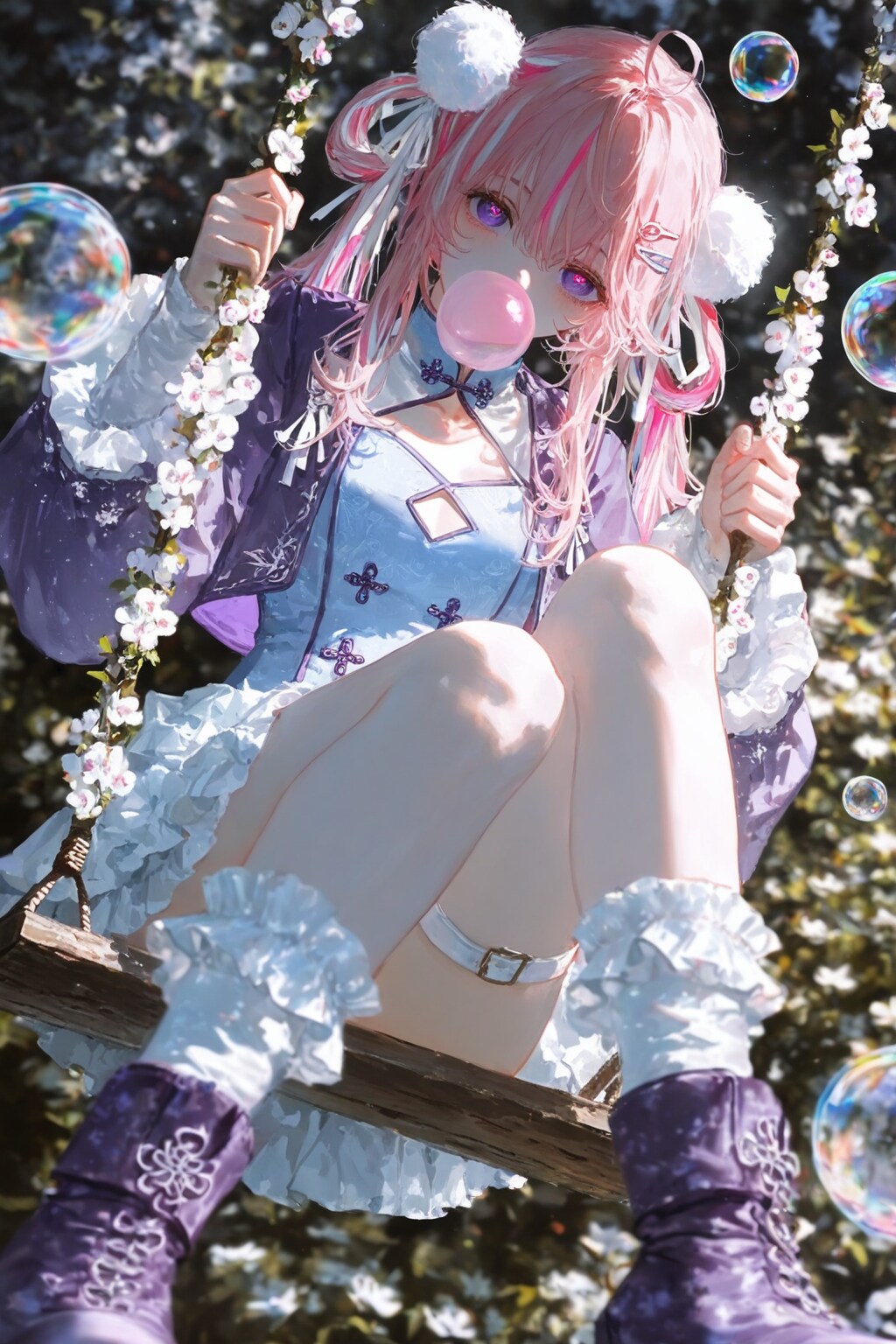 風船ガムとシャボン玉 | の人気AIイラスト・グラビア