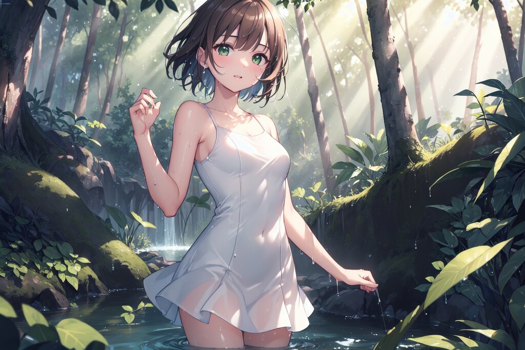 転生ちゃんの水浴び