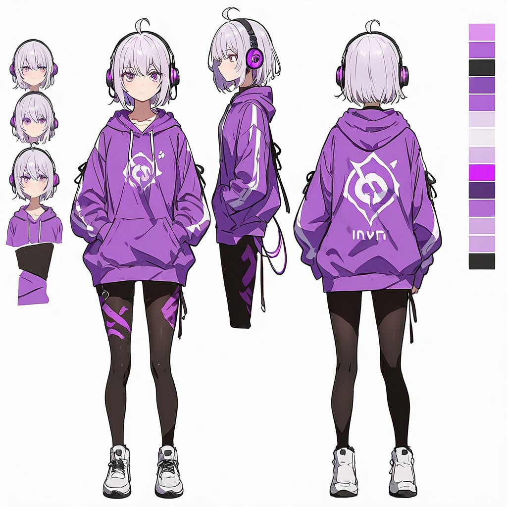 ヘッドフォン少女　全身 | の人気AIイラスト・グラビア