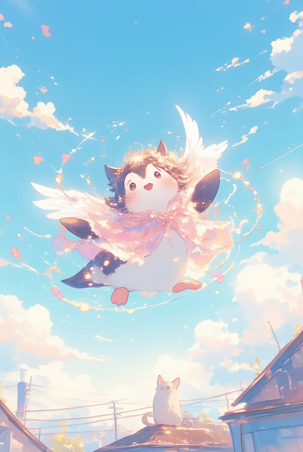 フリフリペンギンちゃんもお空を飛びたい
