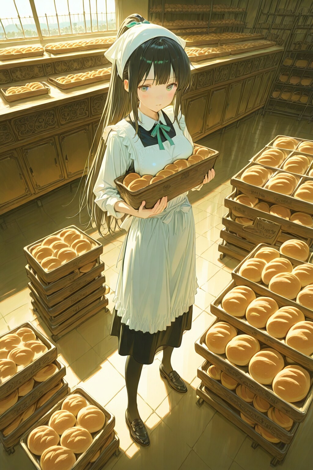 コッペパンを運ぶ重労働