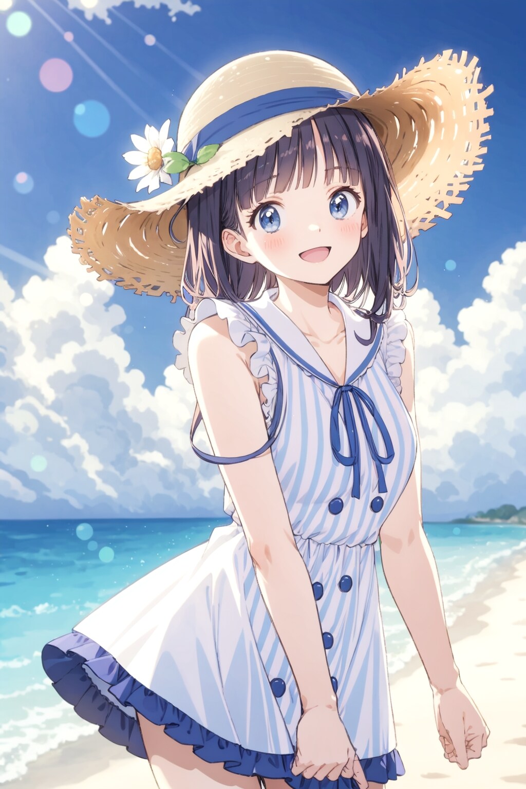 海辺の女性 21歳 | の人気AIイラスト・グラビア