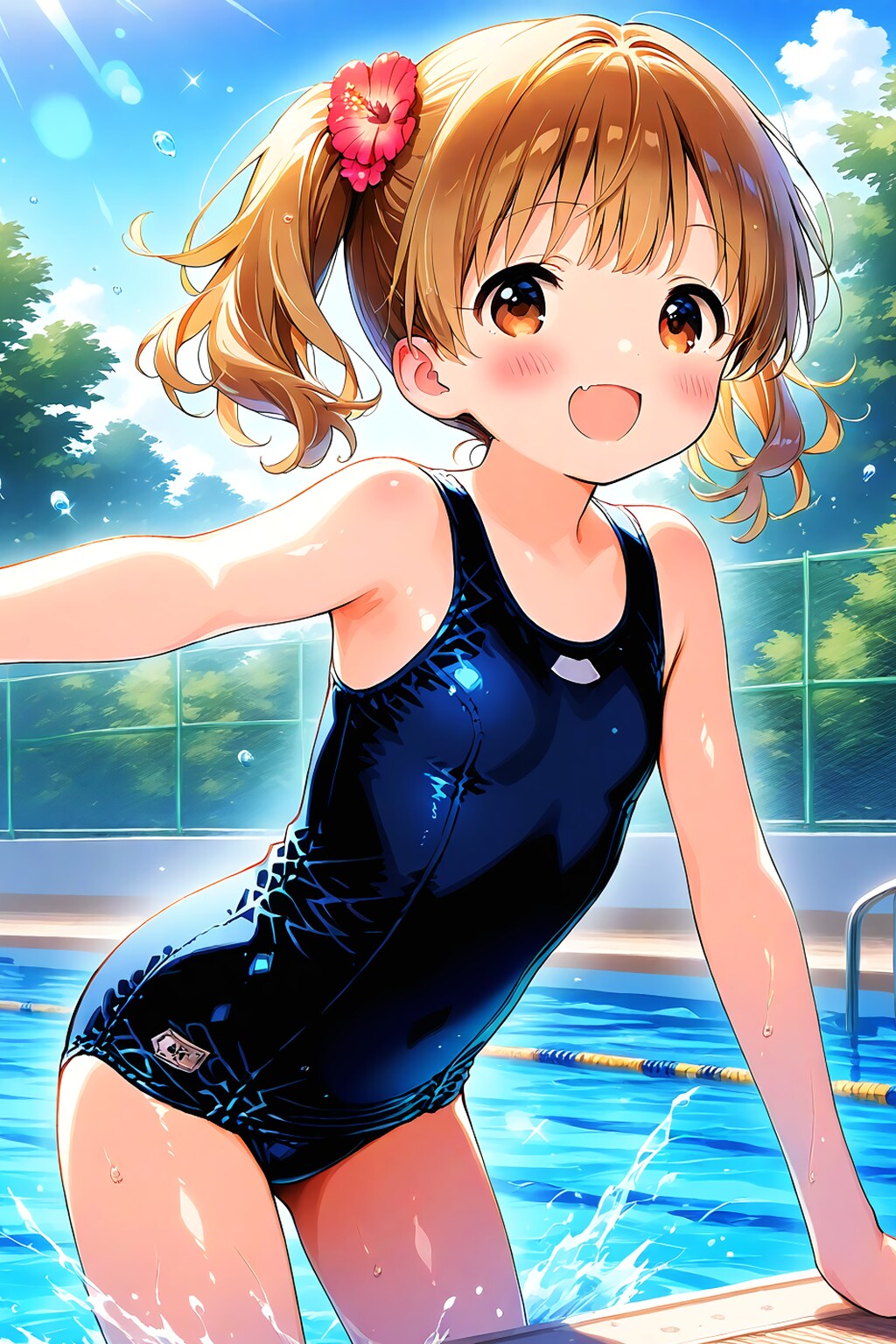 泳ぐぞー