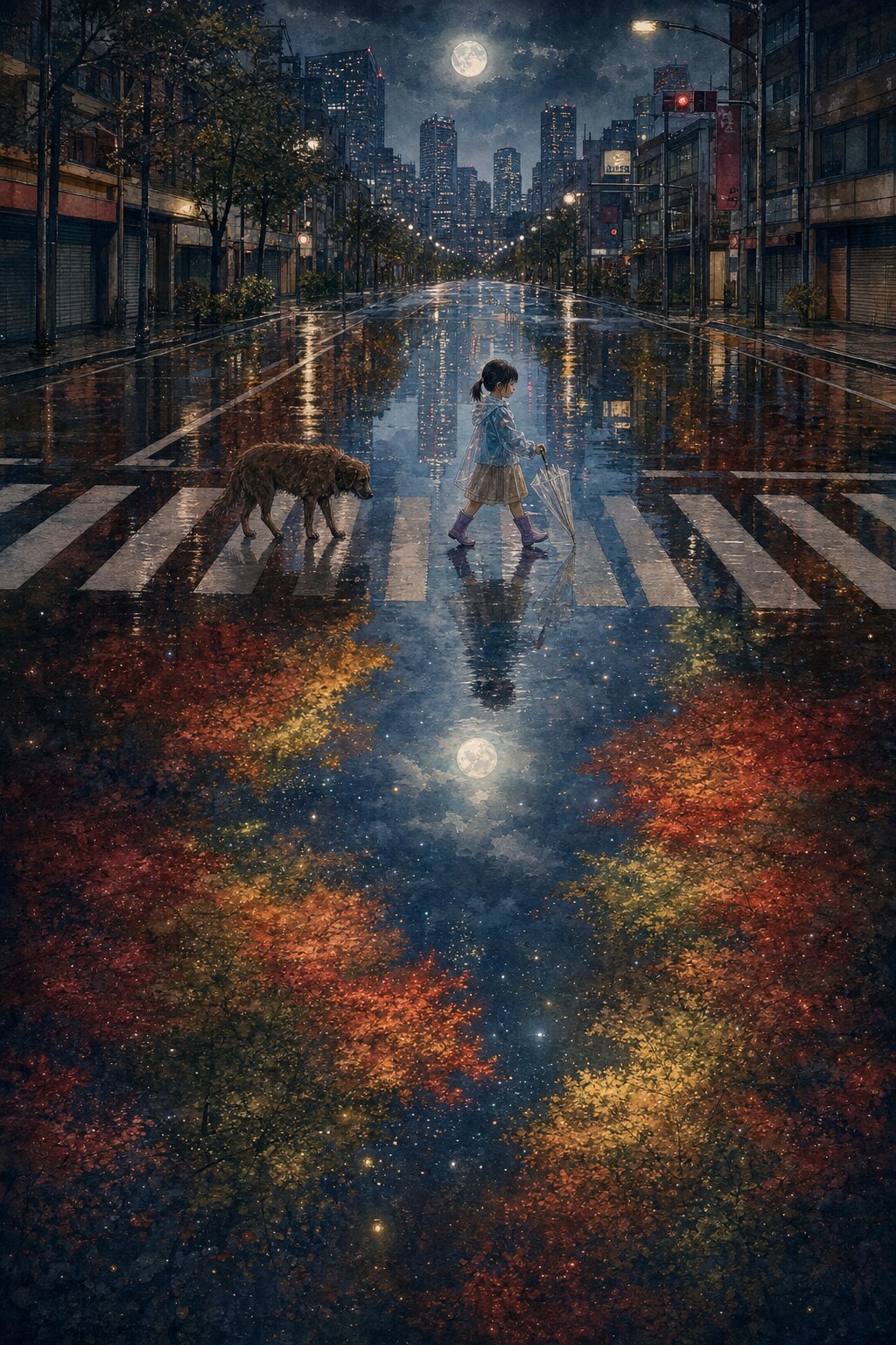 雨上がりのビルの森 | の人気AIイラスト・グラビア