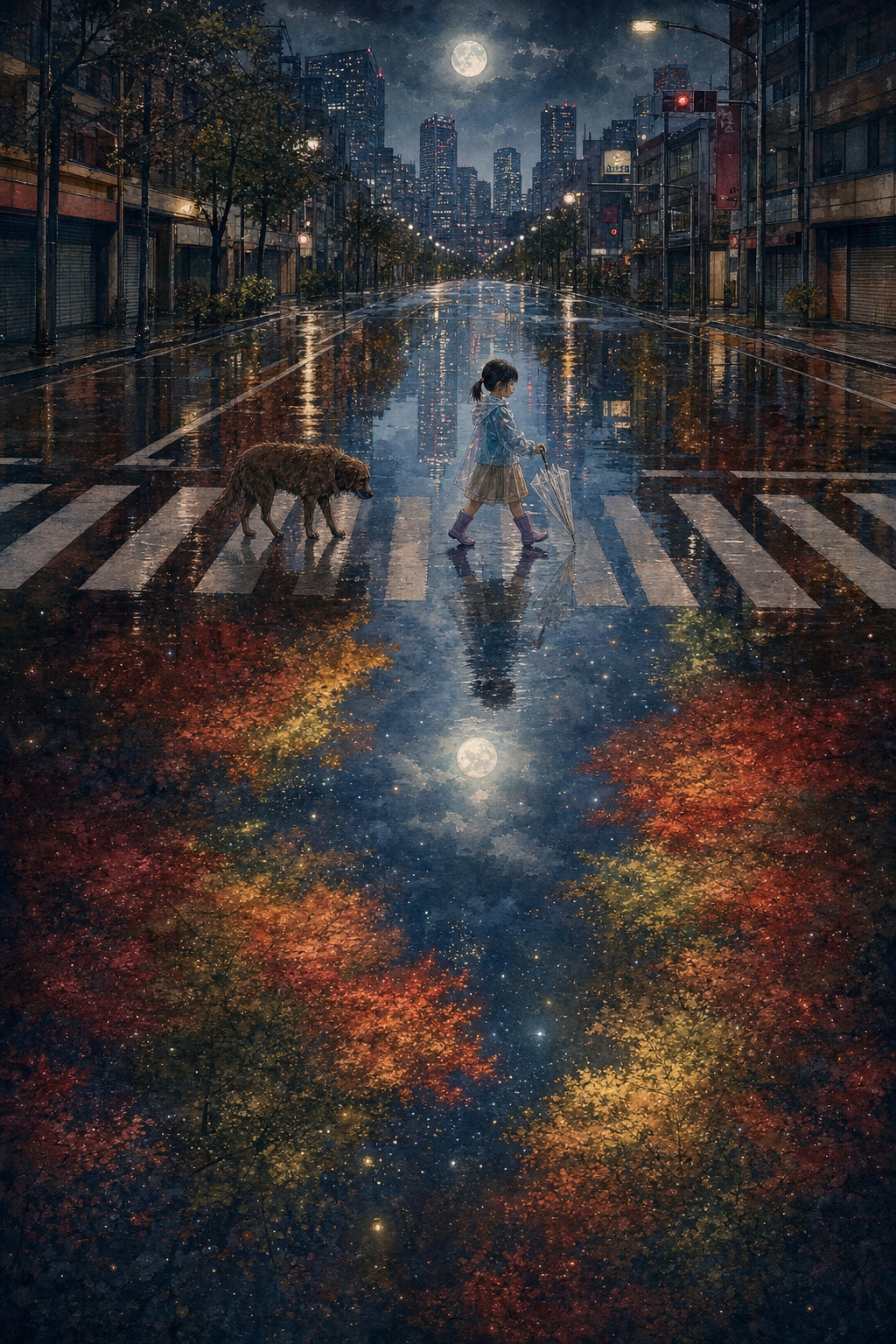 雨上がりのビルの森