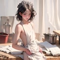 裸エプロンと少年 2枚目