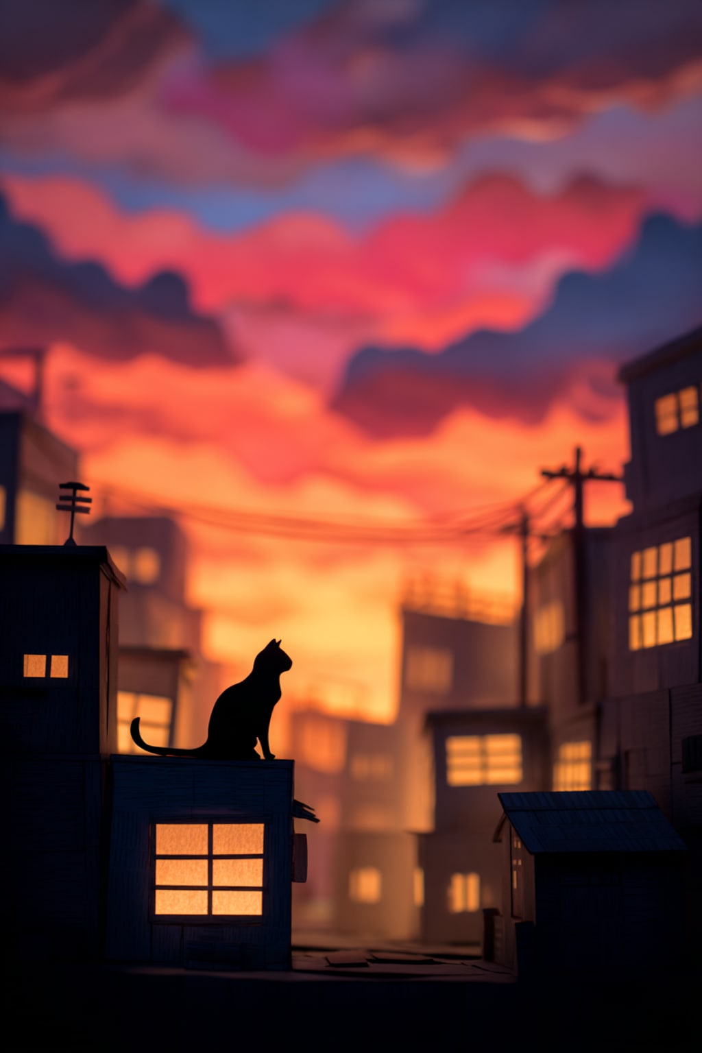 夕焼け猫