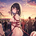 露出姫様緊縛散歩 5枚目