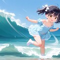 夏休みの絵日記（最終日）海で遊んだ一日 6枚目