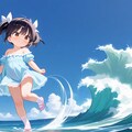 夏休みの絵日記（最終日）海で遊んだ一日 5枚目
