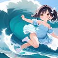 夏休みの絵日記（最終日）海で遊んだ一日 8枚目