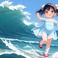 夏休みの絵日記（最終日）海で遊んだ一日 7枚目
