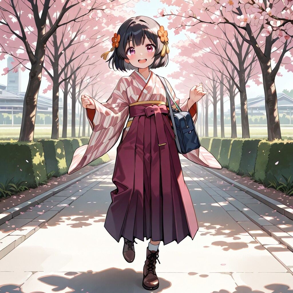 着物娘の通学　桜ちゃん | の人気AIイラスト・グラビア