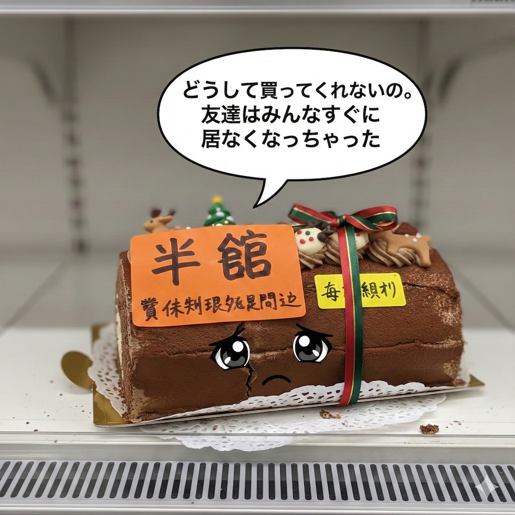 クリスマスケーキちゃん泣く