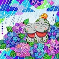 蝸牛地蔵と紫陽花 4枚目