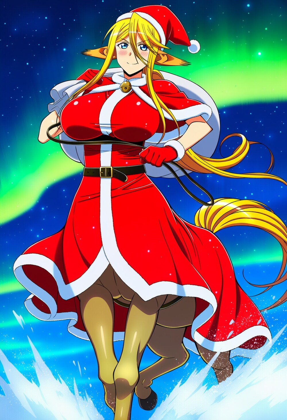 クリスマス宅配サンタコスプレケンタウロス人妻とサンタクロース