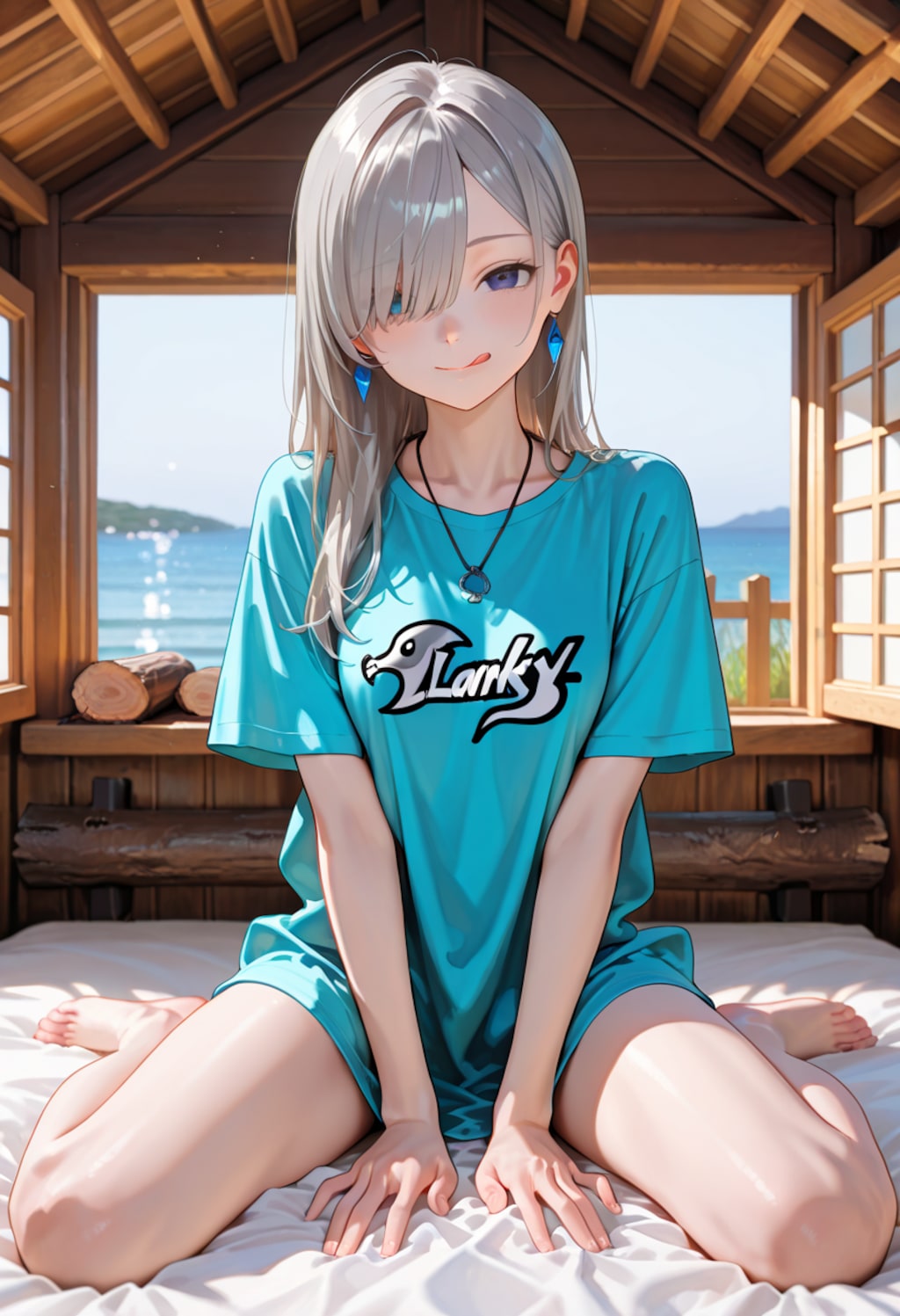 由璃亜 Oversized T-shirt (7)