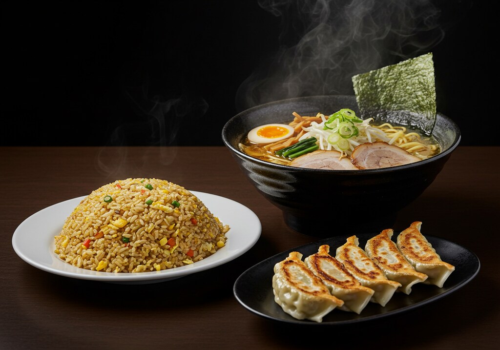 ラーメンセット炒飯と餃子付き