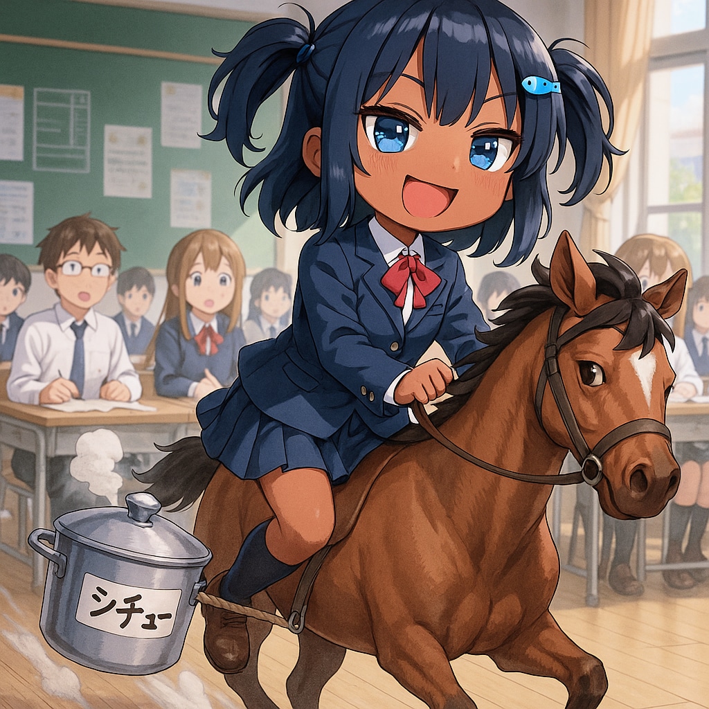 シチュー引き回しの刑を行うこなつちゃん