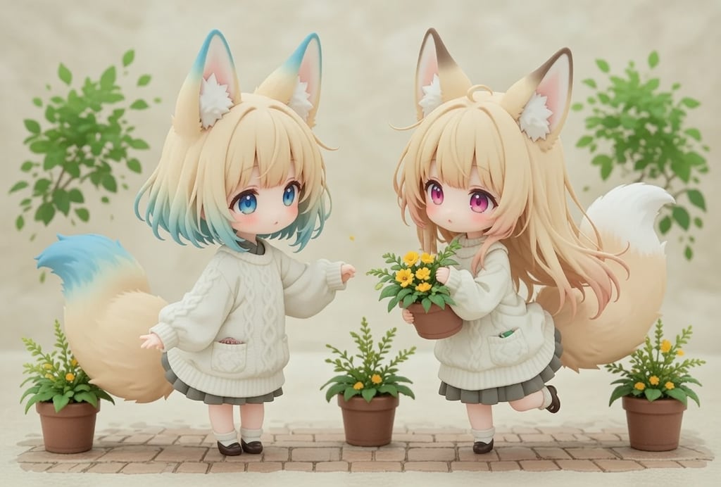 花のきつね姉妹